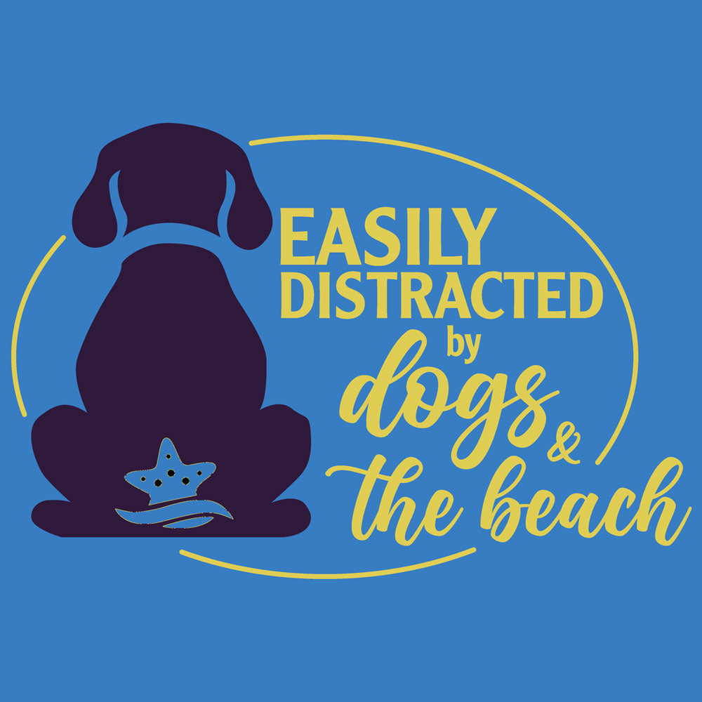 Easily Distracted by Dogs & the Beach T-Shirt