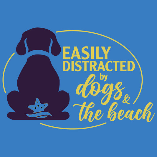 Easily Distracted by Dogs & the Beach T-Shirt