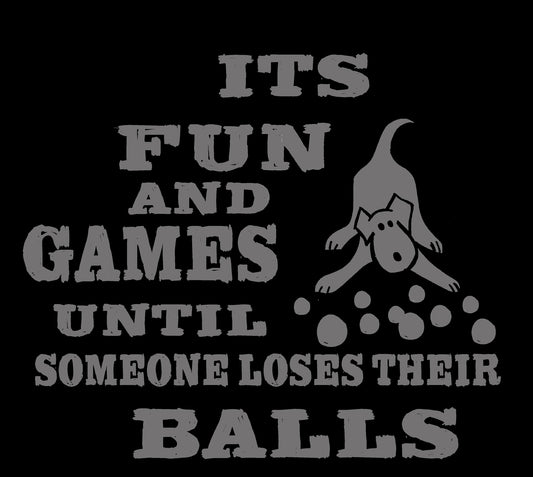 It's All Fun And Games Until Someone Loses Their Balls Tee