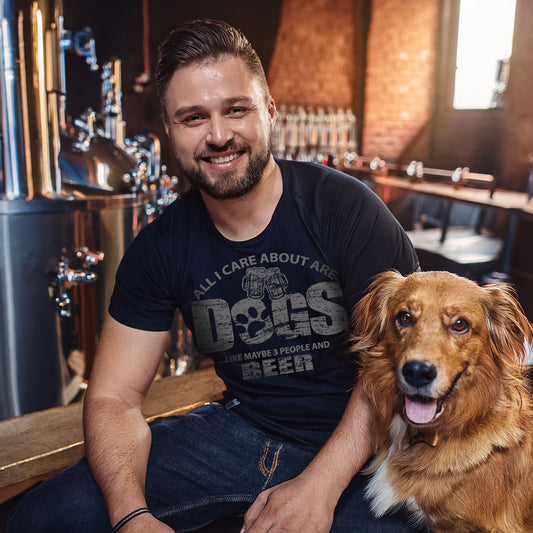 All I Care About Are Dogs Like Maybe 3 People And Beer Tee