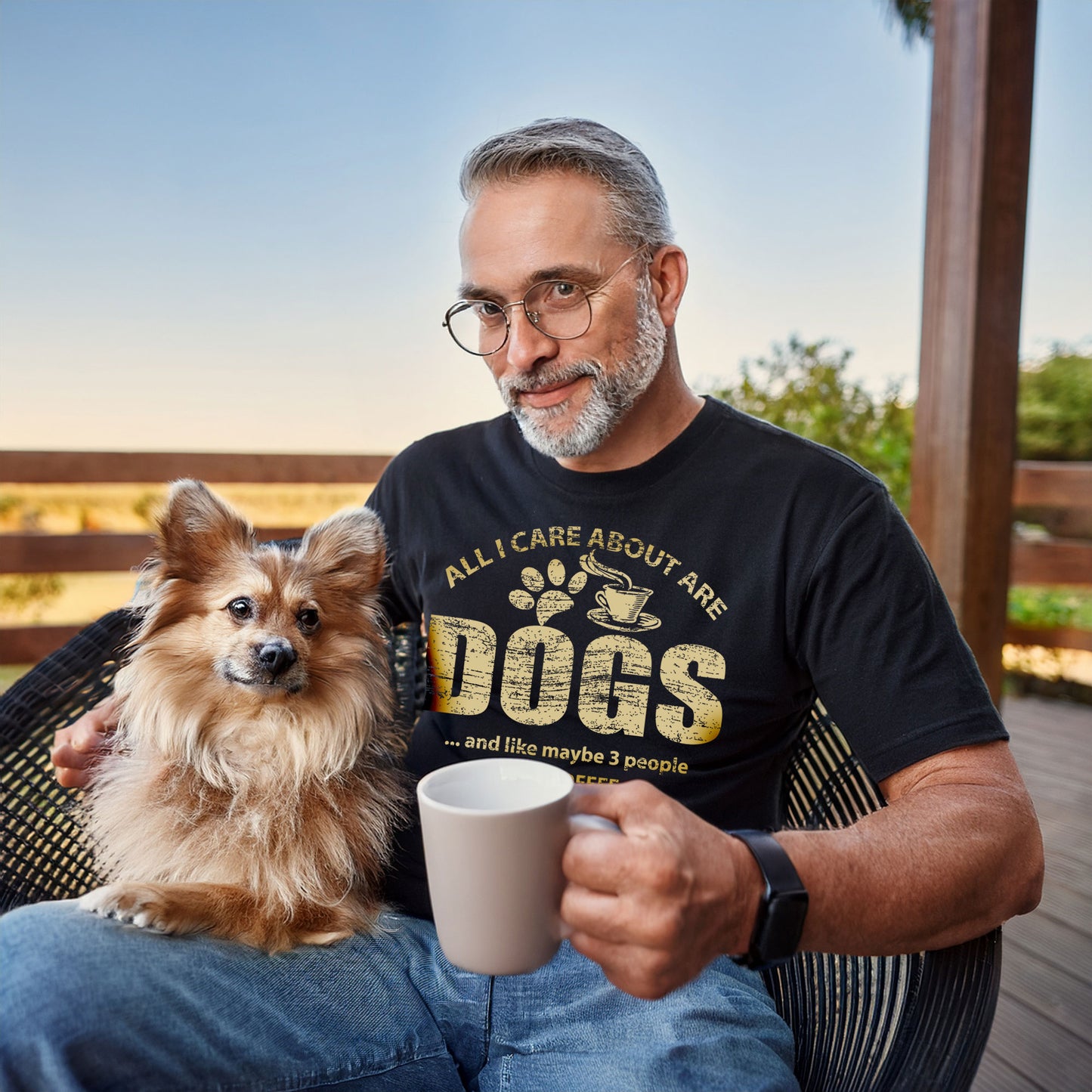 All I Care About Is Dogs And Like Maybe 3 People And Coffee Tee