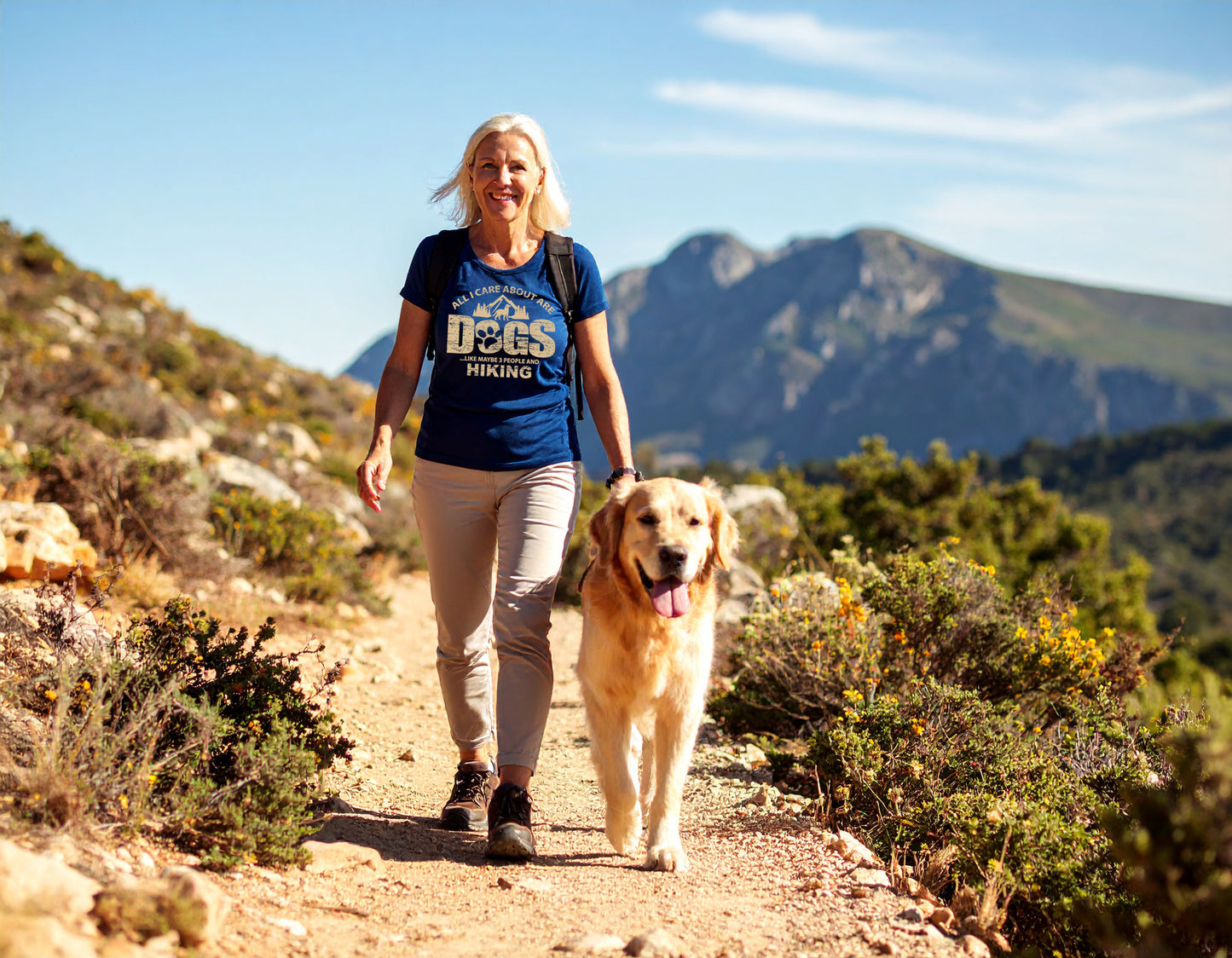 All I Care About Are Dogs Like Maybe Three People And Hiking Tee