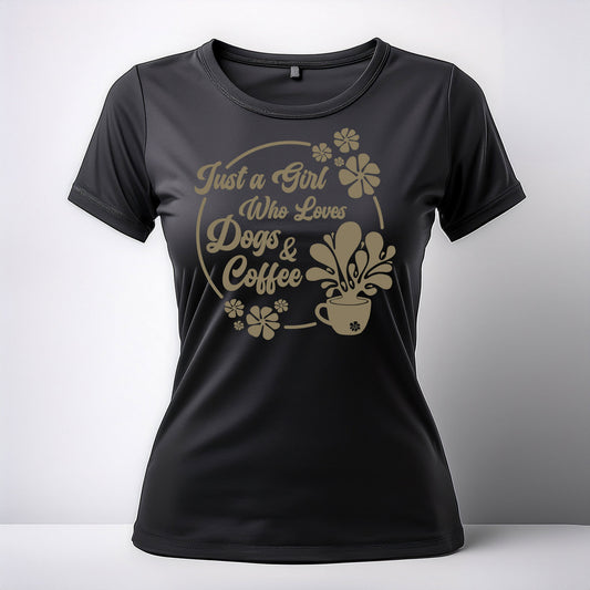 Just A Girl Who Loves Dogs and Coffee Tee