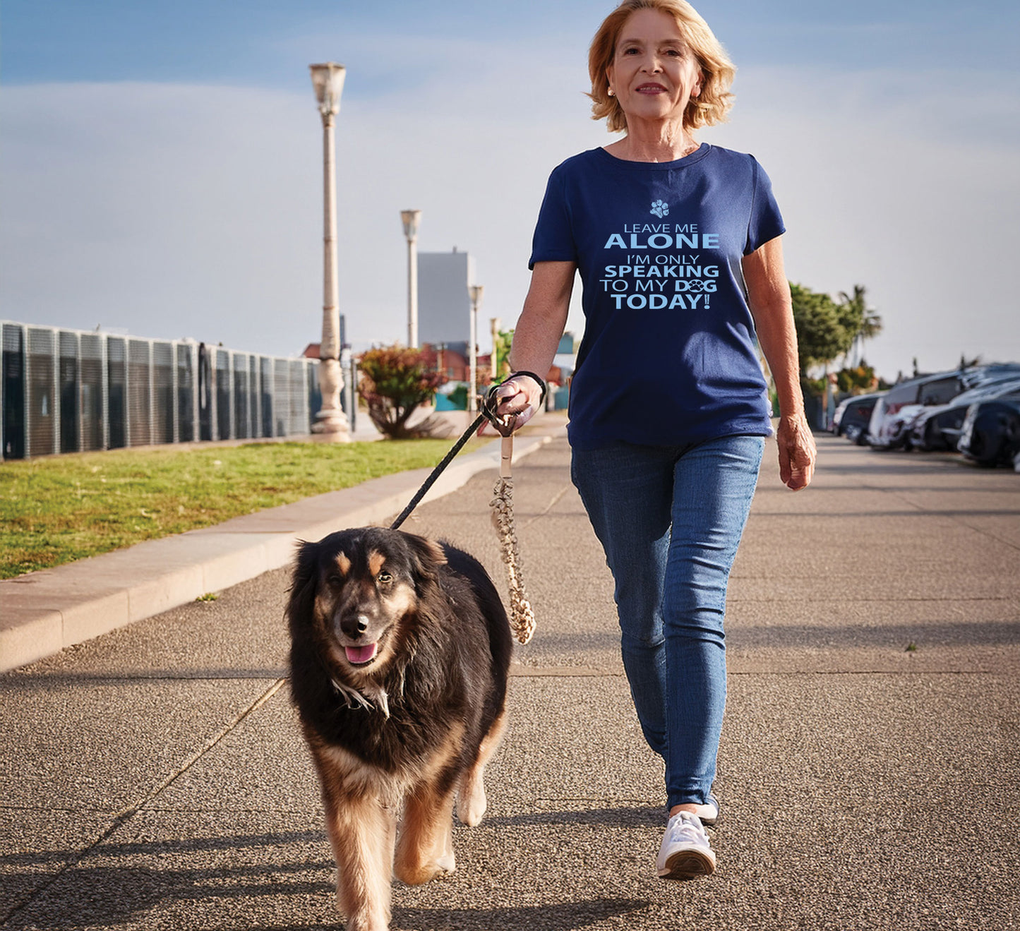 Leave Me Alone I'm Only Speaking To My Dog Today Tee