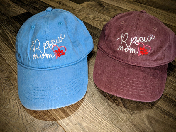 Rescue Mom Embroidered Baseball Hat