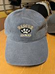 Rescue Dad grey embroidered baseball cap dog  cat