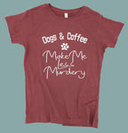 Dogs & Coffee Make Me Less Murdery T-Shirt