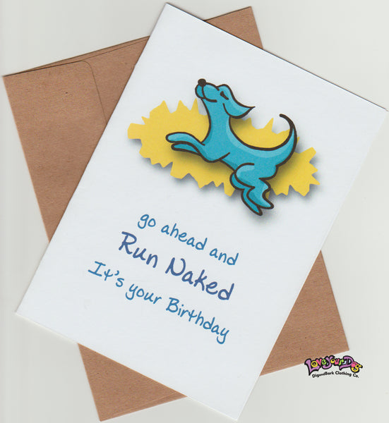 Run Naked It's Your Birthday Greeting Card